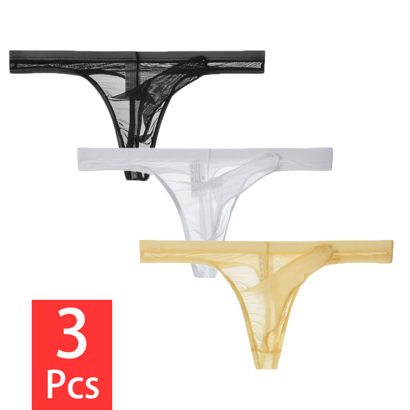 Multi Pack Underwear - 3Pcs/lot Men Underwear T-Back Thong G-String