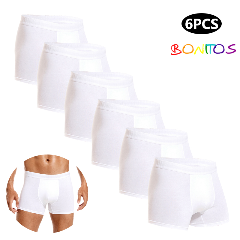 6pcs White Men Panties Cotton  - Boxer Brief Pack Cotton recensie en prijs