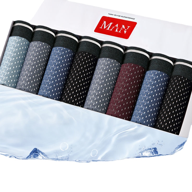 8pcs/Lot Men's Panties Ice Sil - Boxer Shorts Modal recensie en prijs