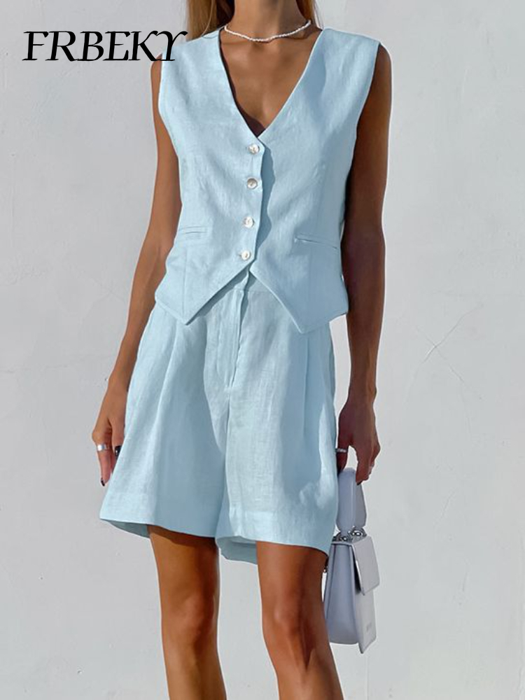 New Cotton Linen Vest Short Se - Sleeveless Undershirt recensie en prijs
