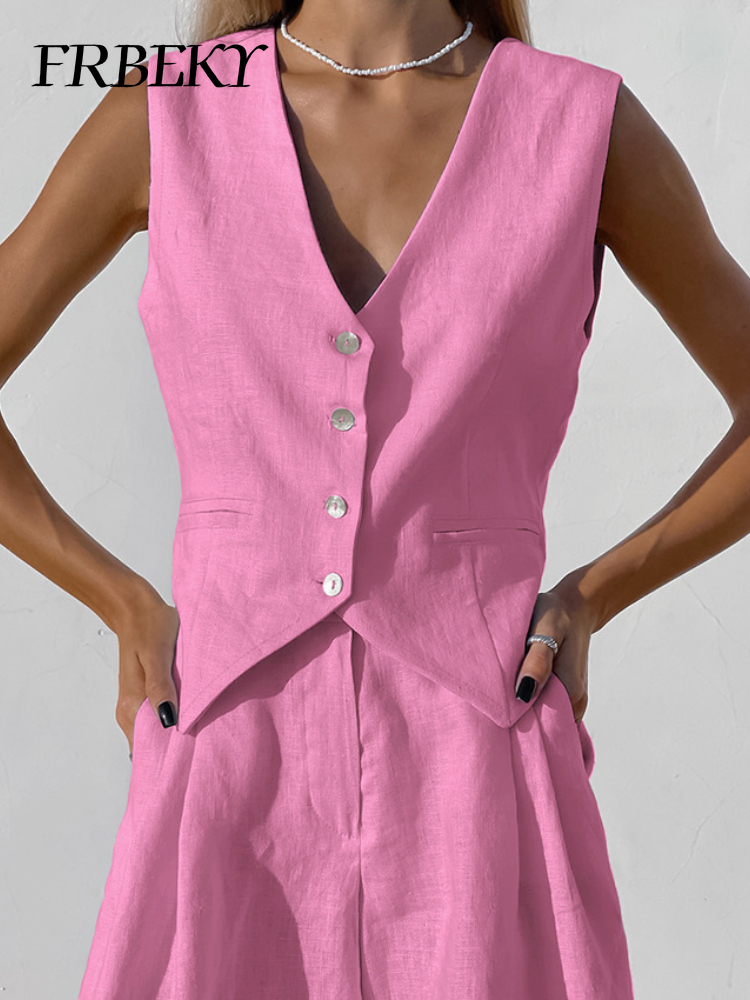 New Cotton Linen Vest Short Se - Sleeveless Undershirt recensie en prijs