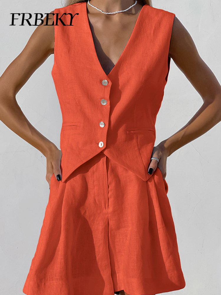 New Cotton Linen Vest Short Se - Sleeveless Undershirt recensie en prijs