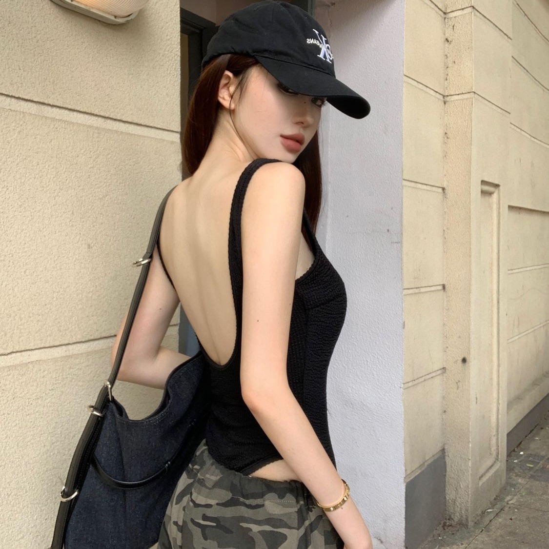 Black Strappy Bodysuit Sexy Ba - Tank Top Ribbed recensie en prijs