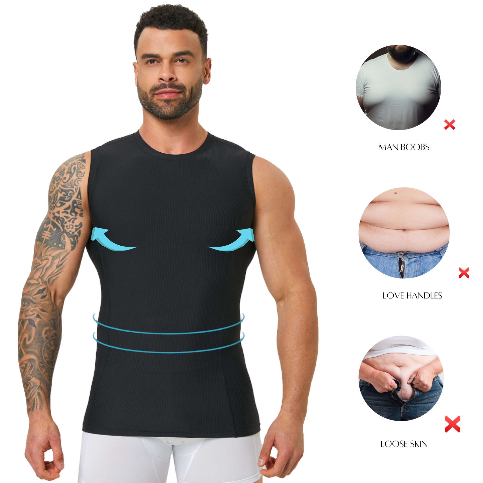 Men's Slim Fit Body Shaping Ve - Tank Top Ribbed recensie en prijs