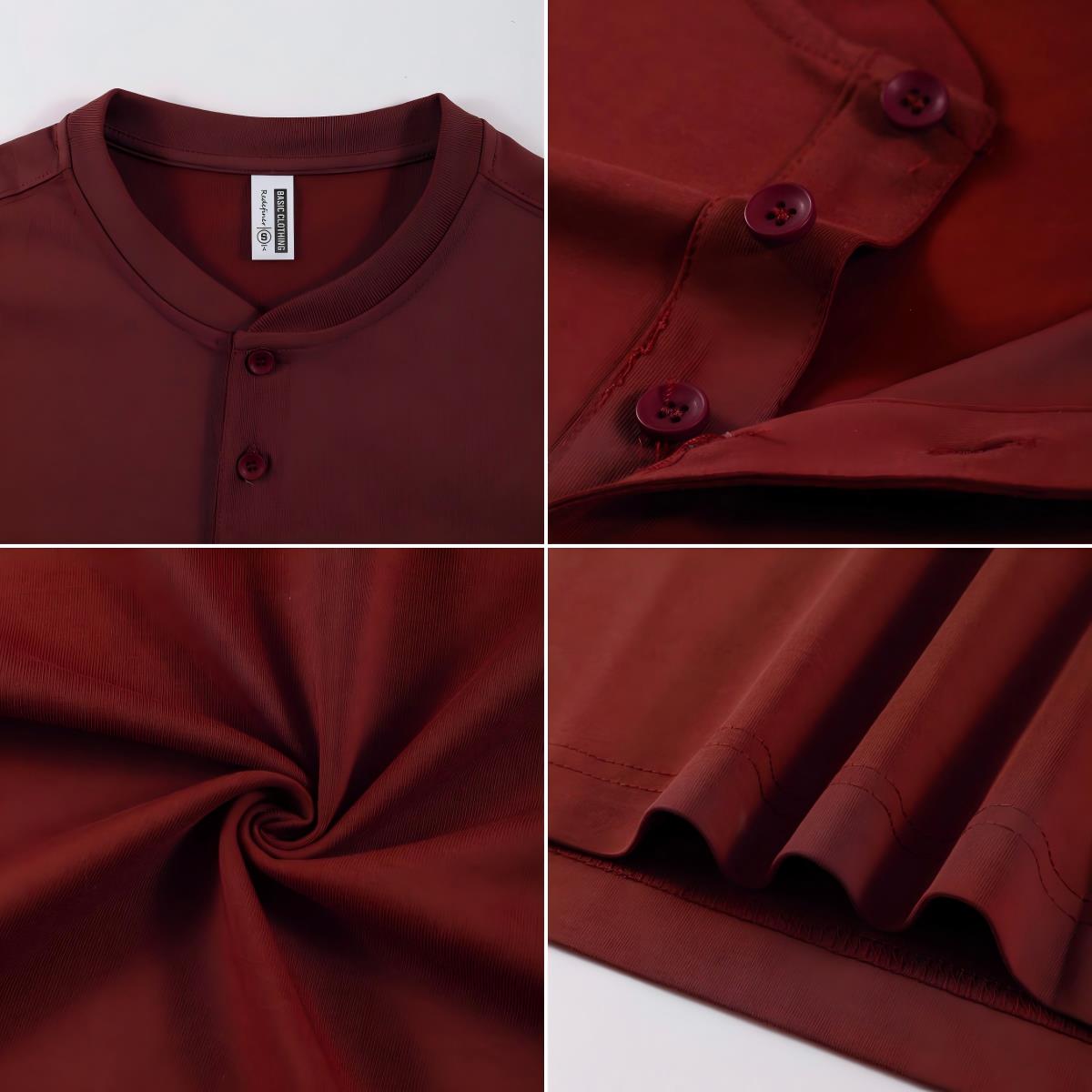 2026 NEW Solid Cotton Henley S - Undershirt Crew Neck recensie en prijs