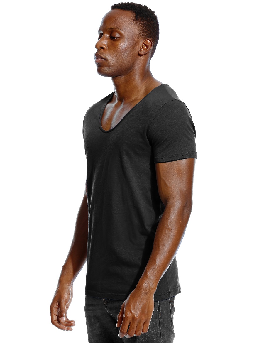 Scoop Neck T Shirt for Men Low - Undershirt Crew Neck recensie en prijs