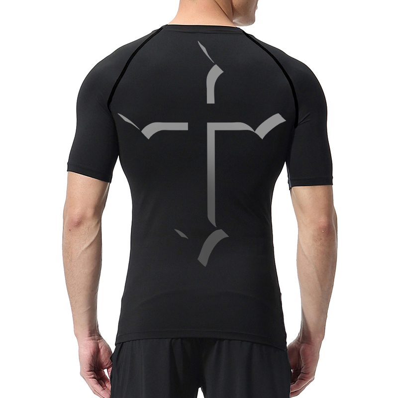 Cross Print Compression Shirt  - Base Layer Top recensie en prijs