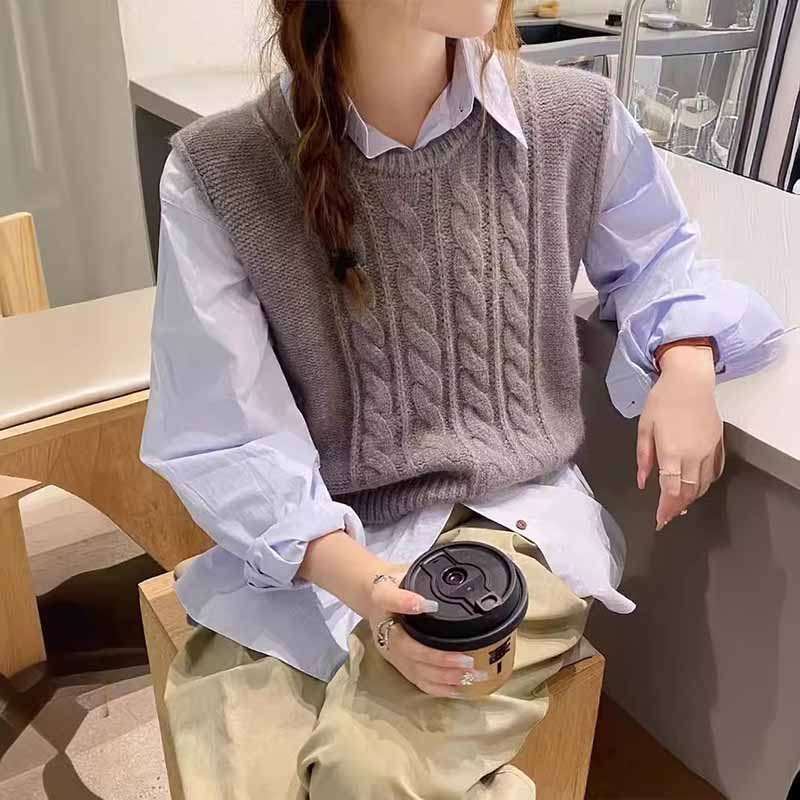 2025 New O-Neck Knitted Vest W - Sleeveless Undershirt recensie en prijs