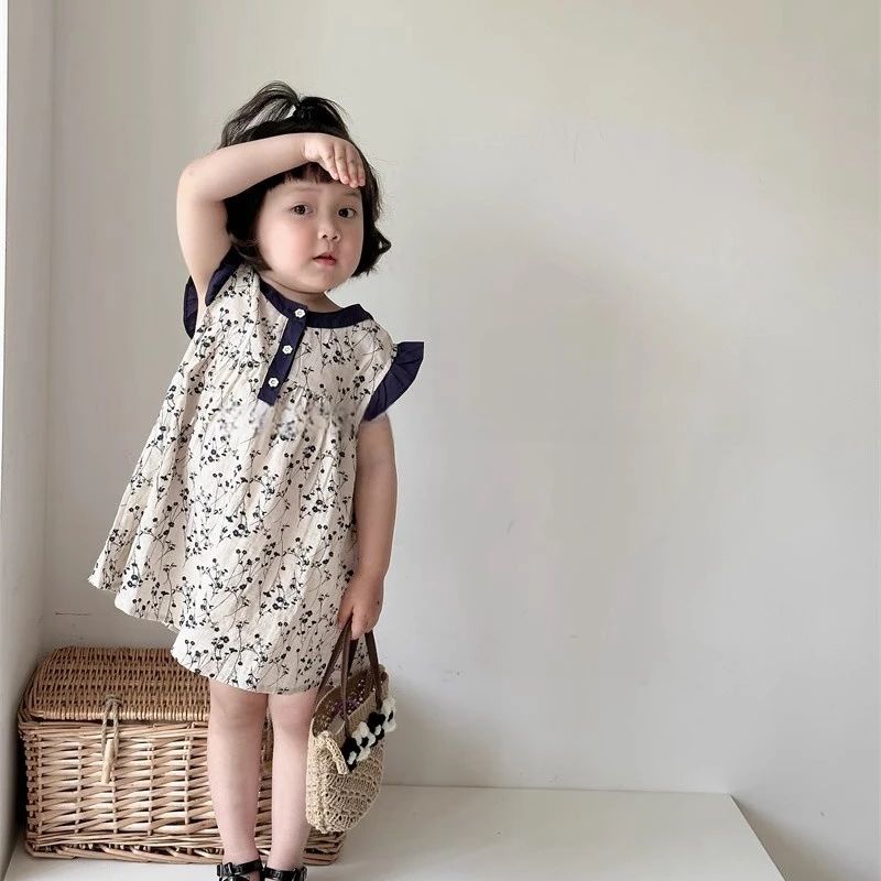 Girls summer floral dress 2024 - Undershirt Crew Neck recensie en prijs