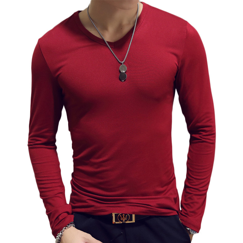 V Neck Mens T Shirts Plain Lon - Undershirt Crew Neck recensie en prijs