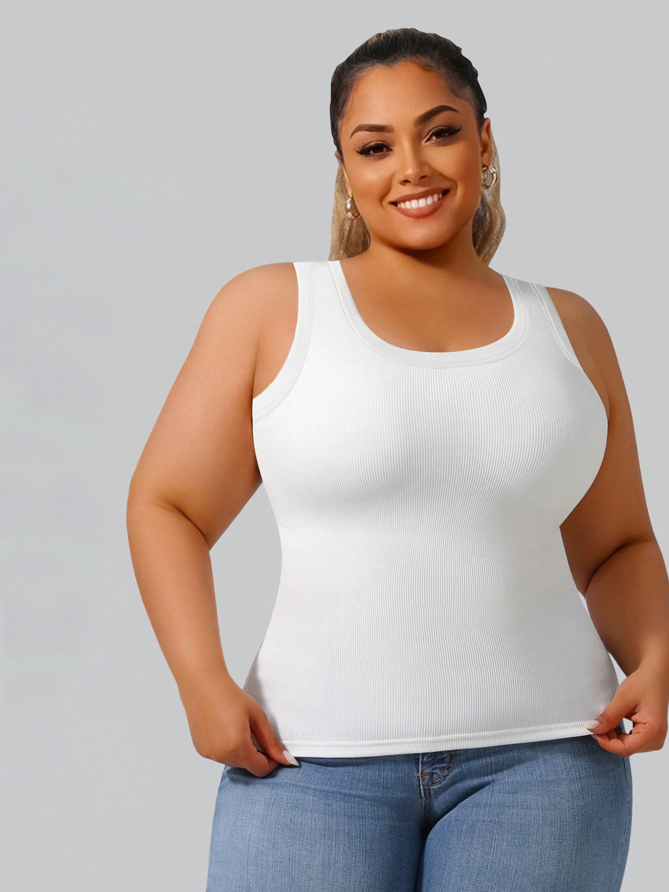 Plus Size Women's Solid Ribbed - Tank Top Ribbed recensie en prijs