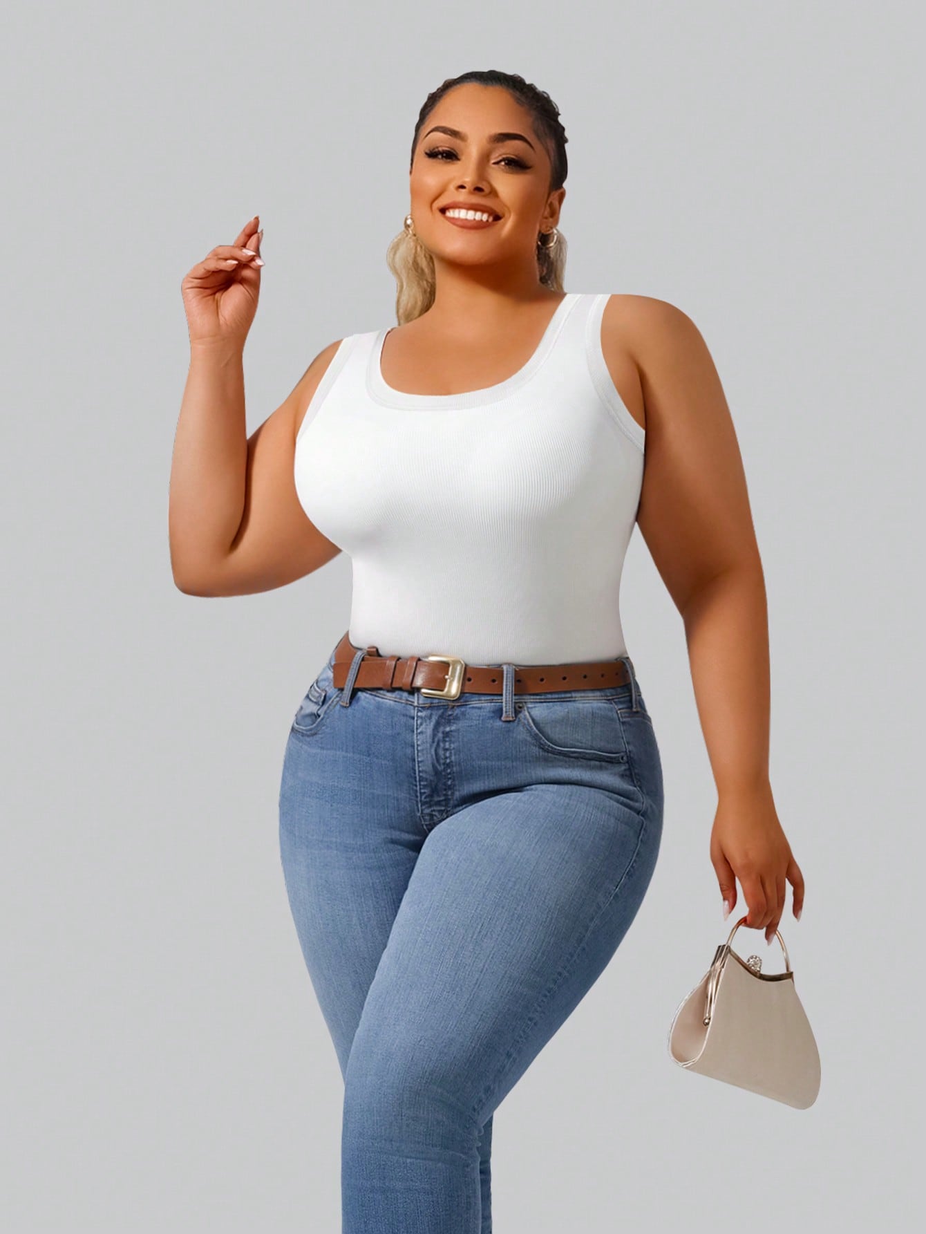 Plus Size Women's Solid Ribbed - Tank Top Ribbed recensie en prijs