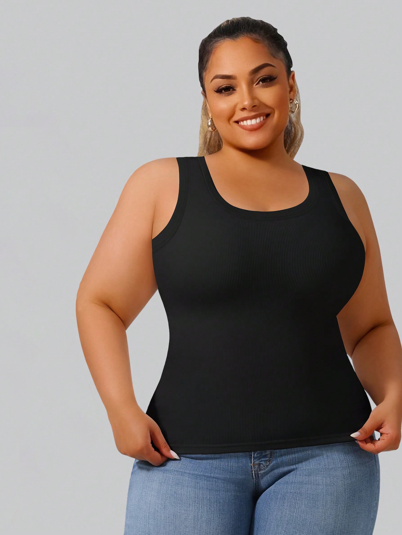 Plus Size Women's High Stretch - Tank Top Ribbed recensie en prijs
