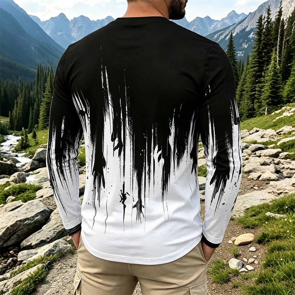 Men's Gradient Ink Splash Long - Base Layer Top recensie en prijs