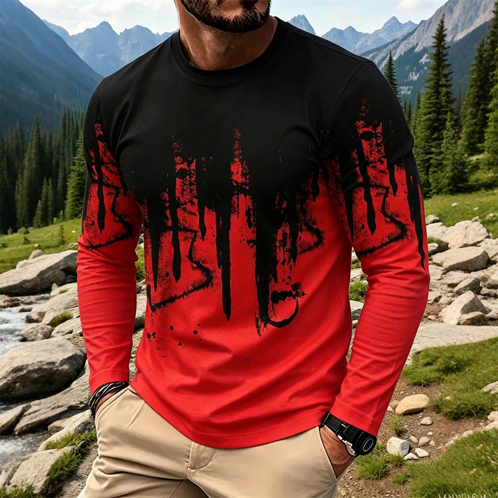 Men's Gradient Ink Splash Long - Base Layer Top recensie en prijs